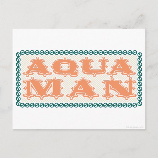 Aquaman Het is Showtime. Brieven Briefkaart (Voorkant)