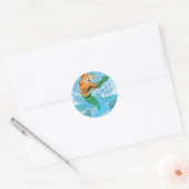 Aquaman Jpomp uit Zee Ronde Sticker (Envelop)