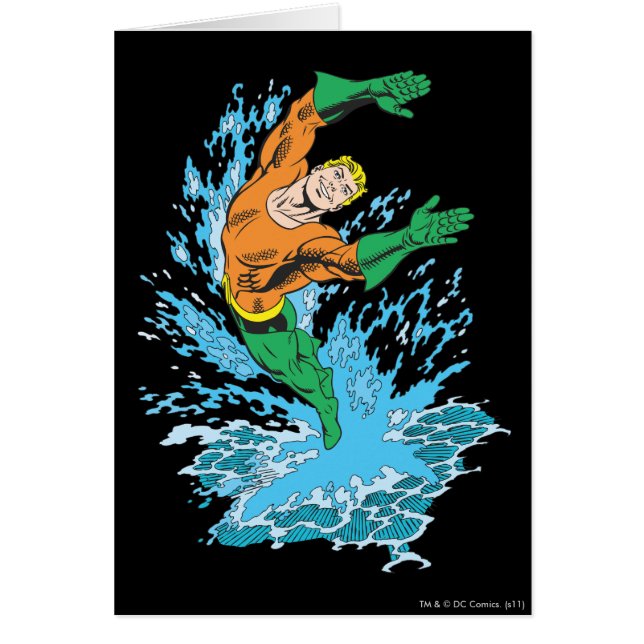Aquaman Leaps in Wave (Voorkant)
