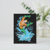 Aquaman Leaps in Wave Briefkaart (Staand voorkant)