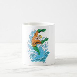 Aquaman Leaps in Wave Koffiemok