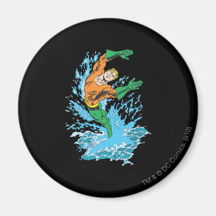 Aquaman Leaps in Wave Magneet