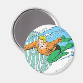 Aquaman Leaps Links Magneet (Voorkant / Achterkant)