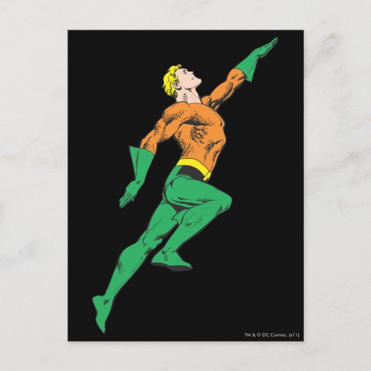 Aquaman leaps up briefkaart (Voorkant)