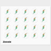Aquaman leaps up ronde sticker (Vel)