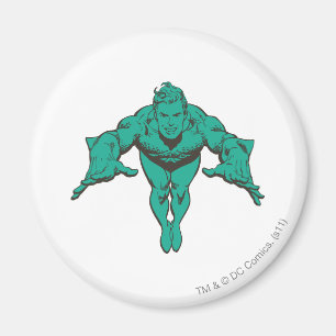 Aquaman Lunging Forward - Blauwgroen Magneet