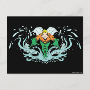 Aquaman Lunging Forward Briefkaart