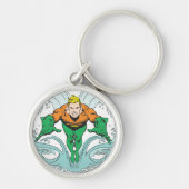 Aquaman Lunging Forward Sleutelhanger (Voorkant)