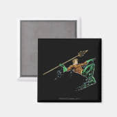 Aquaman Lunging met Spear Magneet (Voorkant / Achterkant)