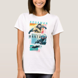Aquaman   Modernist Aquaman & Black Manta Graphic T-shirt
