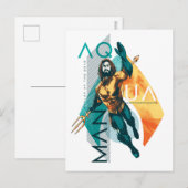 Aquaman | Modernist Aquaman Collage Briefkaart (Voorkant / Achterkant)