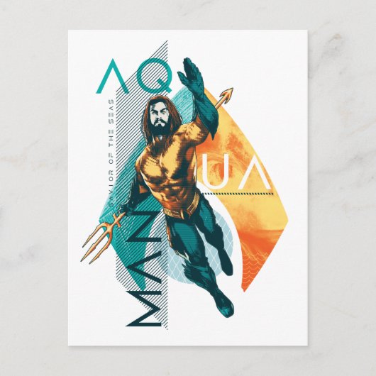 Aquaman | Modernist Aquaman Collage Briefkaart (Voorkant)