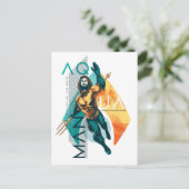 Aquaman | Modernist Aquaman Collage Briefkaart (Staand voorkant)