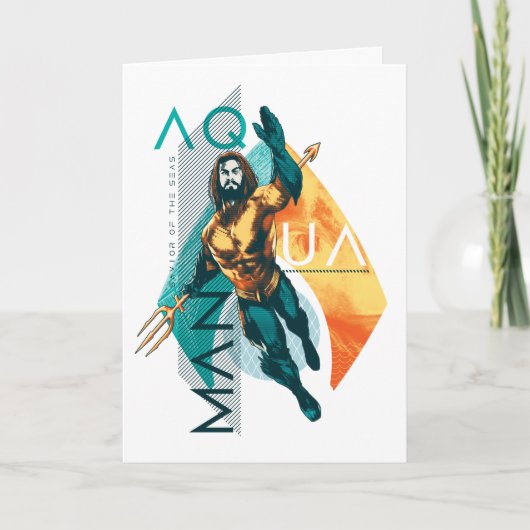 Aquaman | Modernist Aquaman Collage Kaart (Voorkant)