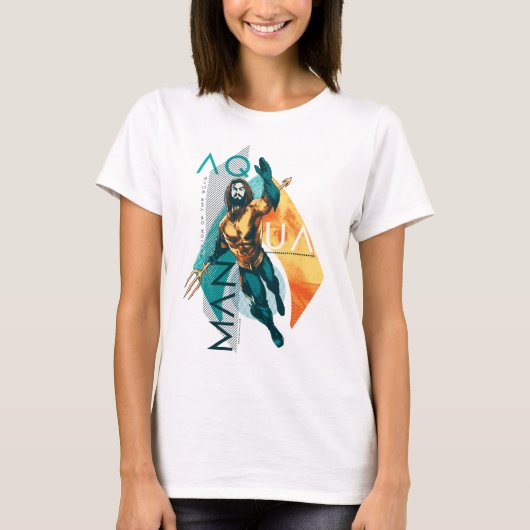 Aquaman | Modernist Aquaman Collage T-shirt (Voorkant)