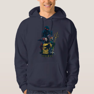 Aquaman Orin, Mera en Black Manta Graphic Hoodie