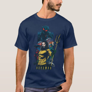 Aquaman   Orin, Mera en Black Manta Graphic T-shirt