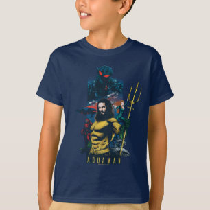 Aquaman   Orin, Mera en Black Manta Graphic T-shirt