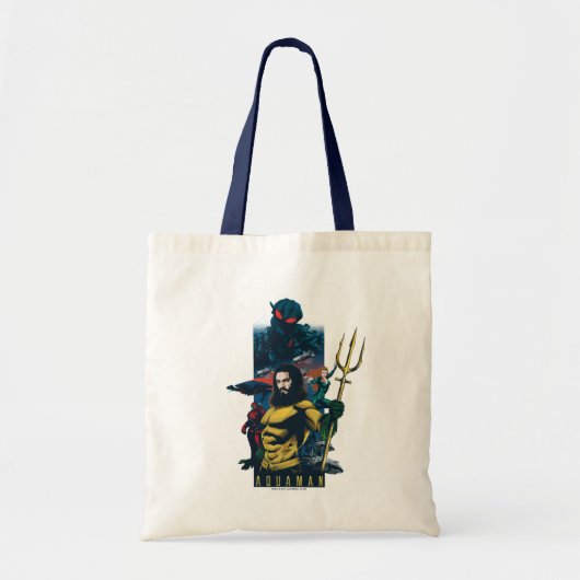 Aquaman | Orin, Mera en Black Manta Graphic Tote Bag (Voorkant)