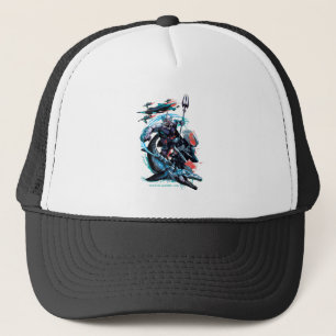 Aquaman Orm, Zwarte Manta, Tylosaur en Ships Trucker Pet