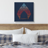 Aquaman | Paisley Aquaman Logo Canvas Afdruk (Insitu (Slaapkamer))