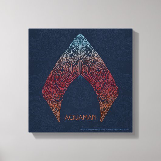 Aquaman | Paisley Aquaman Logo Canvas Afdruk (Voorkant)
