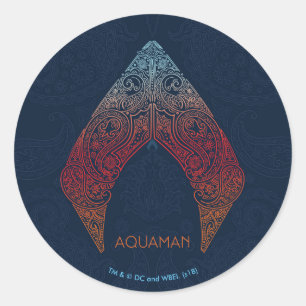Aquaman Paisley Aquaman Logo Ronde Sticker