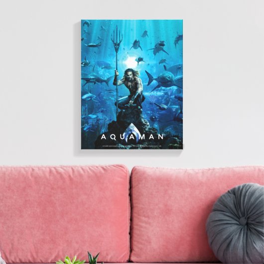 Aquaman | Prince Orin with Aquatic Animals Canvas Afdruk (Insitu (Woonkamer))