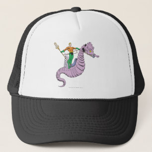 Aquaman Rides Seahorse Trucker Pet