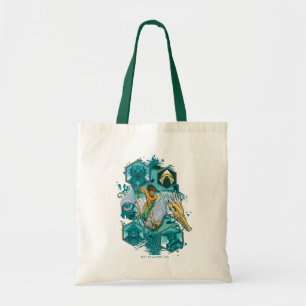 Aquaman Riding Seahorse door de koninkrijken Tote Bag