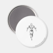 Aquaman Runs BW Magneet (Voorkant / Achterkant)