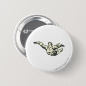 Aquaman Soars BW Ronde Button 5,7 Cm (Voorkant /achterkant)