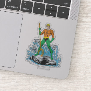 Aquaman Stands met Pitchfork Sticker