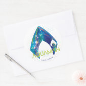 Aquaman | Verworpen Logo van Aquaman Ronde Sticker (Envelop)
