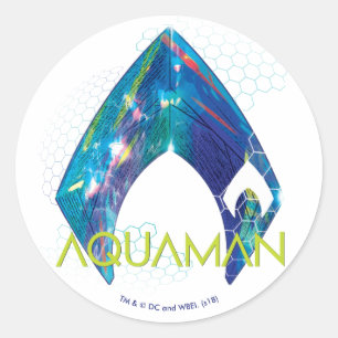 Aquaman   Verworpen Logo van Aquaman Ronde Sticker