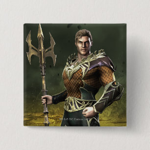 Aquaman Vierkante Button 5,1 Cm