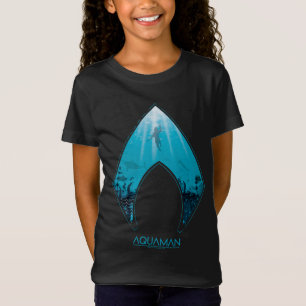 Aquaman Zie door Aquaman Logo Ocean Graphic T-shirt