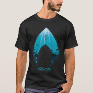 Aquaman   Zie door Aquaman Logo Ocean Graphic T-shirt
