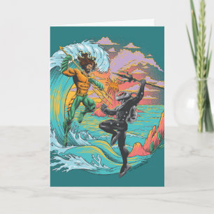 Aquaman & Zwarte Manta getijgolf Kaart