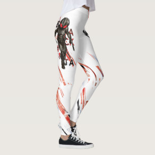 Aquaman   Zwarte Manta Scattered Typography Graphi Leggings