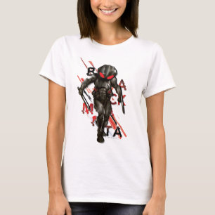 Aquaman Zwarte Manta Scattered Typography Graphi T-shirt