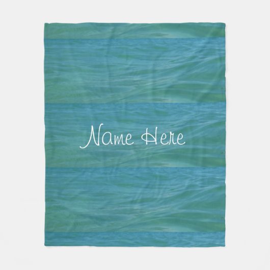 Aquamarijn golven strand golven tropisch blauw gro fleece deken (Voorkant)