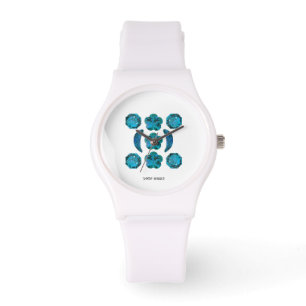Aquamarijn Motief Horloge
