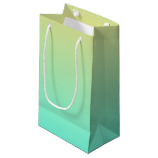Aquamarijn Turquoise naar Geel Verloop Klein Cadeauzakje