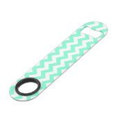  Aquamarijn Zigzag Patroon Speed Flessenopener (Voorkant Gekanteld)