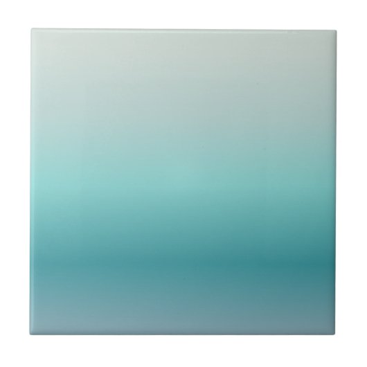 Aquamarijne Gradiënt Minimaal Design Tegeltje (Voorkant)