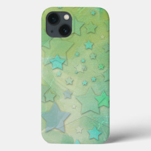 Aquamarijne sterren Hemels moderne kunst iPhone 13 Hoesje