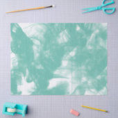 Aquamarijne Vlekken Over Witte Decoupage Tissuepapier (Craft)