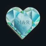 Aquamarine 19 Anniversaire Mariage Livre d'or<br><div class="desc">Pour ceux qui ont atteint le niveau du mariage aquamarin ! Ce design a été créé à partir d'une de mes aquarelles peintes à la main. Personnalisez cette création avec le monogramme de votre couple pour un cadeau délicieux et sincère qui est parfait pour n'importe quelle occasion, que ce soit...</div>
