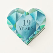 Aquamarine 19 Anniversaire Mariage Livre d'or (Dos)